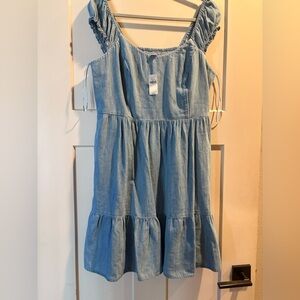 Old Navy Super Soft Large Denim Dress — and she has side pockets! NWT